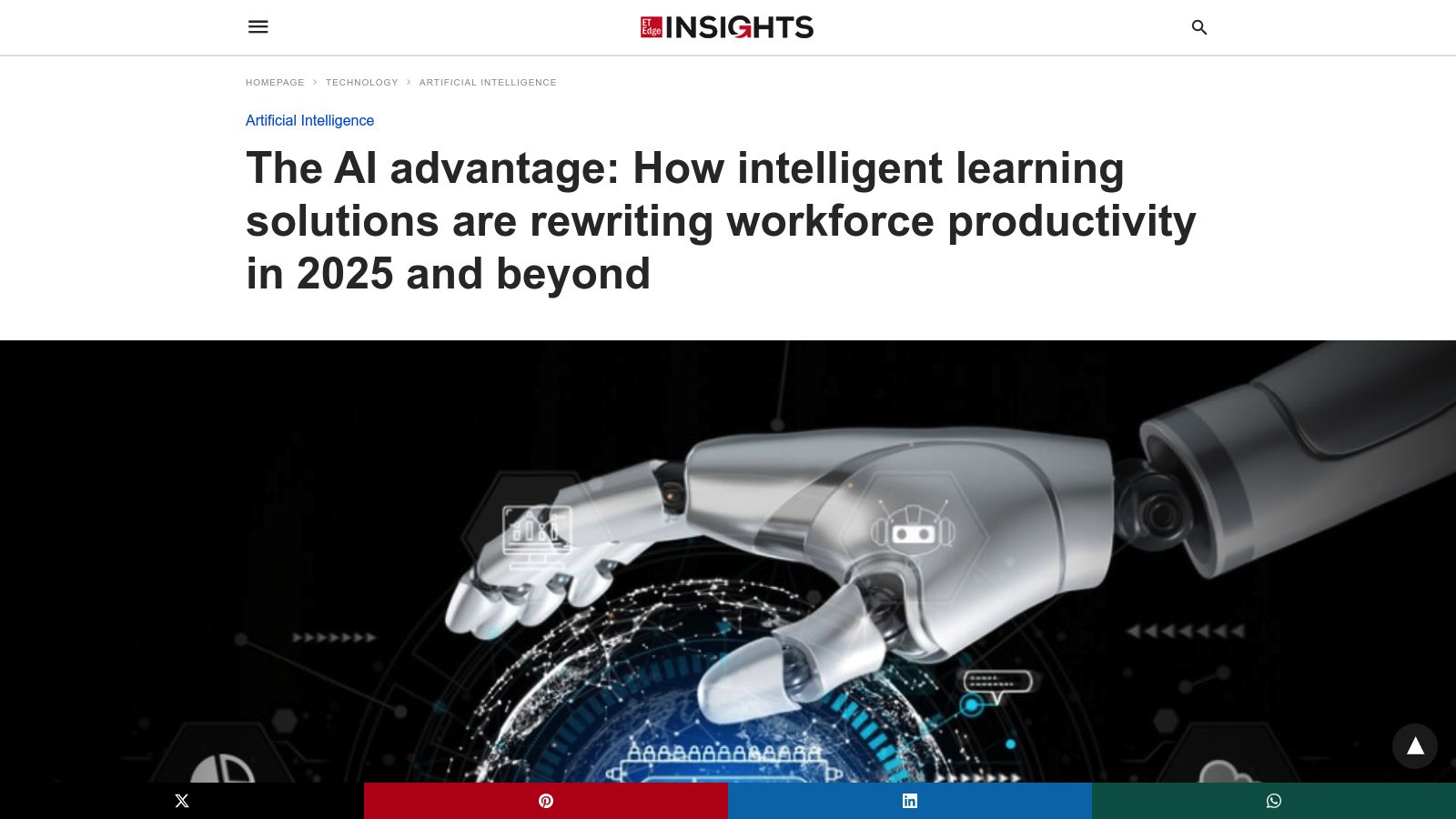 Working Intelligently The AI Advantage: How Intelligent Learning Solutions Are Rewriting ...