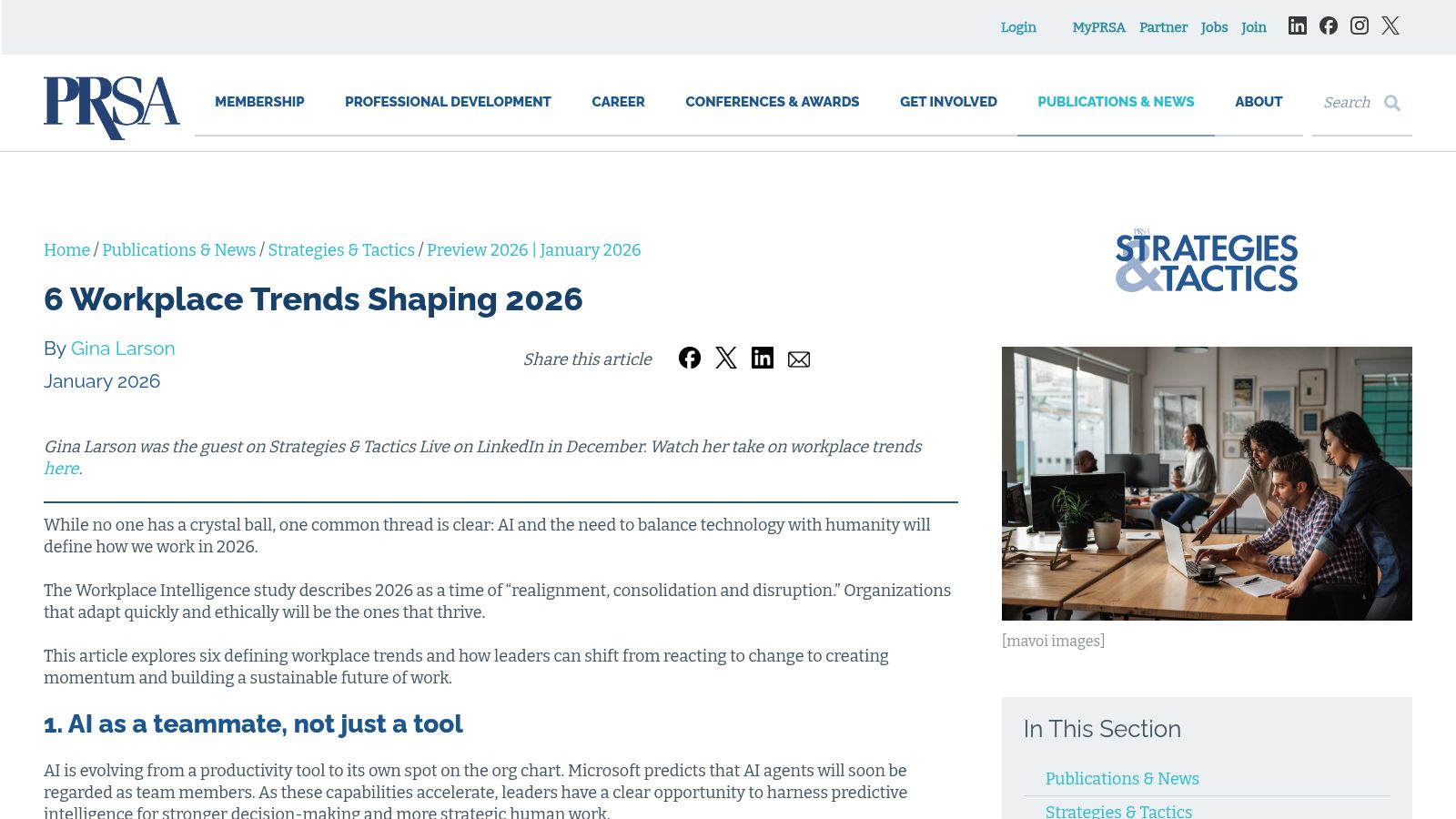 6 Workplace Trends Shaping 2026 – Workforce.blog